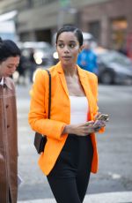 LAURA HARRIER Arrives at Calvin Klein Fashion at New York Fashion Week 02/10/2017