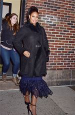 LAVERNE COX Leaves Late Show with Stephen Colbert in New York 02/13/2017