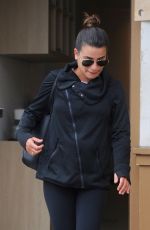 LEA MICHELE Leaves M Cafe in Los Angeles 02/27/2017