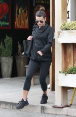 LEA MICHELE Leaves M Cafe in Los Angeles 02/27/2017