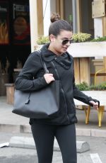 LEA MICHELE Leaves M Cafe in Los Angeles 02/27/2017