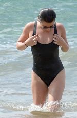 LEA MICHEL in Swimsuit at a Beach in Hawaii 02/21/2017