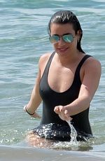 LEA MICHEL in Swimsuit at a Beach in Hawaii 02/21/2017