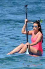 LEA MICHELE in Swimsuit on the Beach in Hawaii 02/23/2017