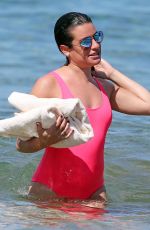 LEA MICHELE in Swimsuit on the Beach in Hawaii 02/23/2017