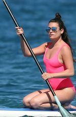 LEA MICHELE in Swimsuit on the Beach in Hawaii 02/23/2017