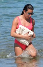 LEA MICHELE in Swimsuit on the Beach in Hawaii 02/23/2017