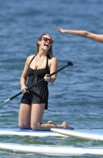 LEA MICHELE in Swimsuit Paddle Boarding in Hawaii 02/22/2017