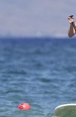 LEA MICHELE in Swimsuit Paddle Boarding in Hawaii 02/22/2017
