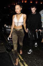 LEIGH-ANNE PINNOCK Leaves Mahiki Nightclub in London 02/22/2017