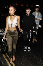 LEIGH-ANNE PINNOCK Leaves Mahiki Nightclub in London 02/22/2017