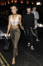 LEIGH-ANNE PINNOCK Leaves Mahiki Nightclub in London 02/22/2017