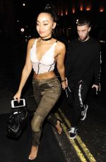 LEIGH-ANNE PINNOCK Leaves Mahiki Nightclub in London 02/22/2017