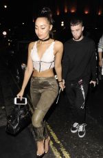 LEIGH-ANNE PINNOCK Leaves Mahiki Nightclub in London 02/22/2017