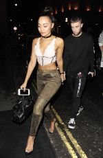 LEIGH-ANNE PINNOCK Leaves Mahiki Nightclub in London 02/22/2017