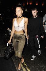 LEIGH-ANNE PINNOCK Leaves Mahiki Nightclub in London 02/22/2017