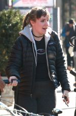 LENA DUNHAM Out and About in New York 02/06/2017