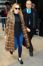 LESLIE MANN Arrives at Good Morning America in New York 01/31/2017