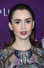 LILY COLLINS at 19th Annual Costume Desingers Guild Awards in Beverly Hills 02/21/2017