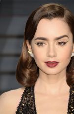 LILY COLLINS at 2017 Vanity Fair Oscar Party in Beverly Hills 02/26/2017
