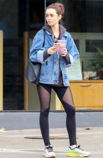 LILY COLLINS Leaves a Gym in Los Angeles 02/26/2017