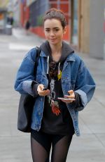 LILY COLLINS Leaves a Gym in Los Angeles 02/26/2017