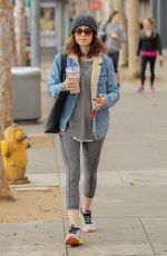 LILY COLLINS Leaves a Gym in West Hollywood 02/08/2017