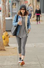 LILY COLLINS Leaves a Gym in West Hollywood 02/08/2017
