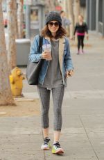 LILY COLLINS Leaves a Gym in West Hollywood 02/08/2017