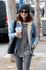 LILY COLLINS Leaves a Gym in West Hollywood 02/08/2017