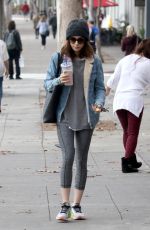 LILY COLLINS Leaves a Gym in West Hollywood 02/08/2017