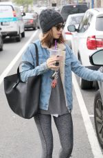LILY COLLINS Leaves a Gym in West Hollywood 02/08/2017