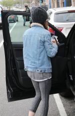 LILY COLLINS Leaves a Gym in West Hollywood 02/08/2017