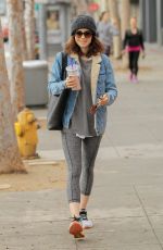 LILY COLLINS Leaves a Gym in West Hollywood 02/08/2017