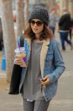 LILY COLLINS Leaves a Gym in West Hollywood 02/08/2017