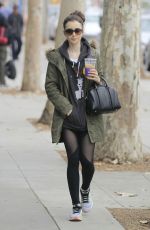 LILY COLLINS Out and About in Beverly Hills 02/05/2017