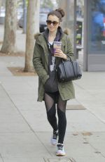 LILY COLLINS Out and About in Beverly Hills 02/05/2017