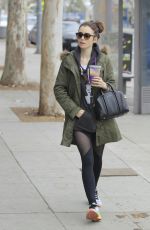 LILY COLLINS Out and About in Beverly Hills 02/05/2017