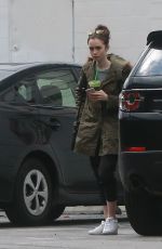 LILY COLLINS Out and About in West Hollywood 02/19/2017