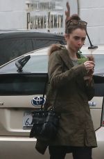 LILY COLLINS Out and About in West Hollywood 02/19/2017
