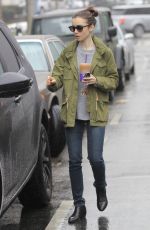LILY COLLINS Out for Coffee in Beverly Hills 02/03/2017