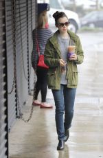 LILY COLLINS Out for Coffee in Beverly Hills 02/03/2017