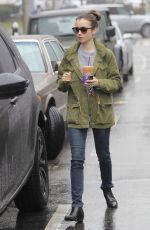 LILY COLLINS Out for Coffee in Beverly Hills 02/03/2017