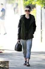 LILY COLLINS Out in Beverly Hills 02/12/2017