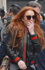 LINDSAY LOHAN at ABC Studios in New York 02/13/2017