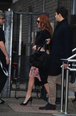LINDSAY LOHAN Leaves ITV Studios in London 02/21/2017
