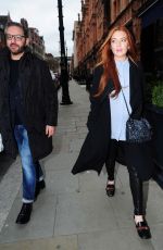 LINDSAY LOHAN Out and About in London 02/21/2017