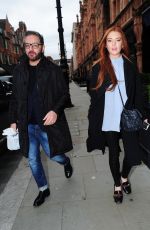 LINDSAY LOHAN Out and About in London 02/21/2017