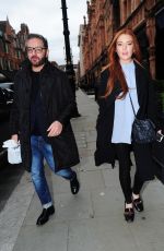 LINDSAY LOHAN Out and About in London 02/21/2017