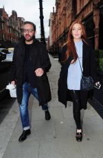 LINDSAY LOHAN Out and About in London 02/21/2017